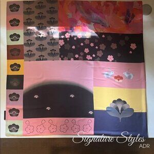 Moleskine Multicolor Floral Scarf 28" x 28" Square